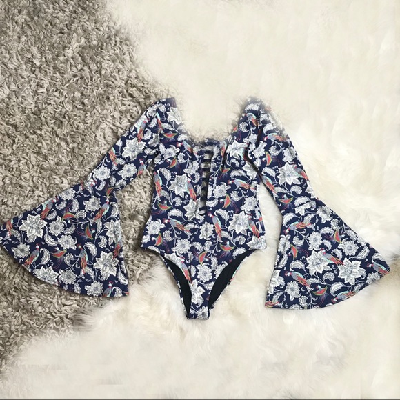 OndadeMar Bird of Paradise Long Sleeve Swimsuit A9 - Picture 2 of 13
